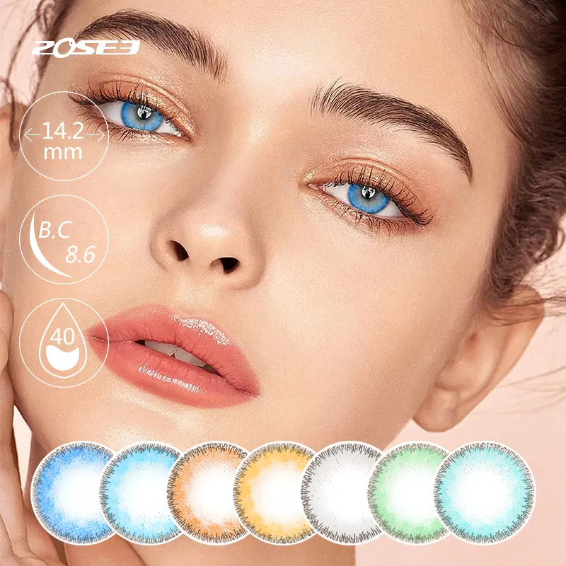Global bestseller new contact len soft yearly eye cosmetic wholesale color contact lenses