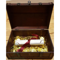 Offre Spéciale Unique Durable Coffre En Bois Vintage Décoratif Pirate Coffre Au Trésor Boîte De Rangement Pour La Décoration