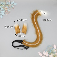 Dropship Plush Cat Ear Tail Set Long Fur Lolita Animal Cosplay Prop Matching Accessory