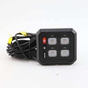 4 Gang Universal Combination Switch Screentouch <b>RGB</b> 50A 12V 24V Dimmable LED Light Relay <b>Control</b> Box for ATV Marine - Product Image 5