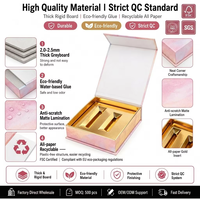 Boîte à Livres Magnétique en Papier Artistique Imperméable Effet Marbre Dégradé Doré, Insert OEM ODM pour Boîte Cadeau Cosmétique Rouge à Lèvres ISO, MOQ500