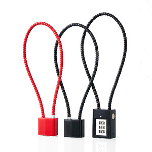 สายล็อคจักรยาน สายเหล็กอ่อน 120 ซม. โลหะผสมสังกะสี รหัสผ่าน 3 หลัก ความปลอดภัย มือจับประตูตู้ อเนกประสงค์ - Product Image 2