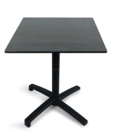 Table basse moderne en métal avec dessus compact en mélamine Bar mobile pour salon ou hôtel Table à pieds en fonte par Shop Furniture