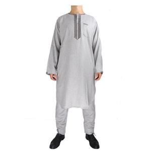 Arabe à manches longues <span class=keywords><strong>2</strong></span> pièces Abaya Robe hommes caftan pakistanais musulman arabie saoudite <span class=keywords><strong>Djellaba</strong></span> vêtements islamiques Robe de prière Afghanistan - Product Image 1