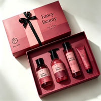 Coffret rigide en deux parties pour soins du bain et du corps avec calage et ruban