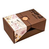 Boîte rigide de luxe avec revêtement UV gaufré, emballage cadeau personnalisé imprimé, impression quadricolore, boîte en carton rose