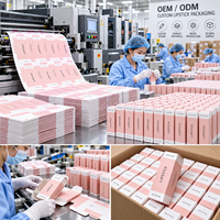 Boîte d'emballage personnalisée haut de gamme pour rouge à lèvres et vernis à ongles, film mat, design autoportant, impression logo quadricolore
