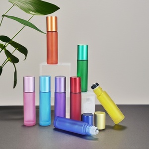 ml 10ml Pink Glass Roller Ball Portable Perfume Roll on Essential Oil Roller Bottle with Rose Gold Cap - Product Image 3