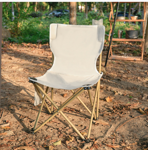 Outdoor <b>Folding</b> <b>Table</b> Chair Set Aluminum Frame Wood Top Minimalist Design Foldable For Picnic Camping Beach Use - Product Image 5
