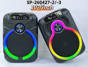 רמקול בלוטות' נייד 10 אינץ' עם תאורת RGB LED, רמקול קריוקי אלחוטי עם מיקרופון, רמקול TWS למסיבות בחוץ - Product Image 2