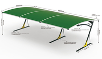 Abri d'auto en métal pour voitures simples/doubles Pare-soleil en polycarbonate pour la maison/garage commercial en aluminium PVDF pour voitures de stationnement