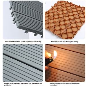 <span class=keywords><strong>DAGON</strong></span> EcoLuxe Light Carreaux de terrasse en WPC à emboîtement de luxe Anti-pourriture et sol résistant aux intempéries pour cabines et salles de jardin - Product Image 4