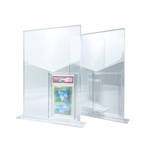 Hot Selling Custom Fashion Grading Card Slab <b>Stand</b> Clear Acrylic Tcg Slabs Holder with Poster - Product Image 3