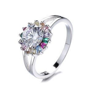 Lady Jewelry Simple Daisy Flower Rings <span class=keywords><strong>con</strong></span> <span class=keywords><strong>anello</strong></span> in argento Sterling 925 a fascia sottile per le donne - Product Image 5