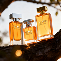 Botol Parfum Kaca Stock Square 30ml 50ml 100ml, Botol Parfum Isi Ulang High-end, Semprotan Halus, Tutup & Kepala Semprot