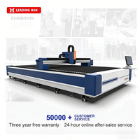 Mesin Pemotong Laser Serat CNC Digital Otomatis 60000W 6025 Pemotong Logam Lembaran Kontrol Cypcut Rel Pandu Hiwin 380V 60Hz