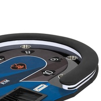 Mesa de Póker Texas Hold'em Estándar para 10 Jugadores con Luces Decorativas LED, Muebles Personalizados de Alta Calidad para Salas de Juego Interiores