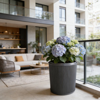 Jardinière sur pied en métal classique minimaliste de grande taille, personnalisable, avec revêtement en poudre, pour la maison, le jardin, l'hôtel, le centre commercial, l'extérieur