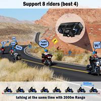 Fodsports 2-10Riders Casque de moto sans fil Moto interphone bluetooth interphone moto casque bluetooth casque