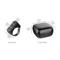 Bague connectée télécommande sans fil pour TikTok, contrôle des vidéos, selfies et défilement de pages, avec étui de chargement