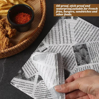 Papier sulfurisé vierge imprimé offset, résistant à l'huile et à la graisse, avec logo personnalisé, pour emballage alimentaire, vente en gros