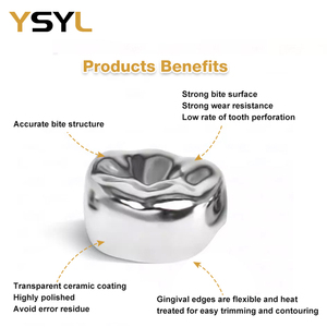 Dentale adulto/bambino corona singolo Set con 48 pz/scatola di alta qualità medico in acciaio inox resistente per applicazioni a ponte corona - Product Image 4