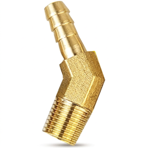 ข้อต่อสายยางทองเหลืองฟอร์จคุณภาพสูงแบบข้อศอก 45 องศา พร้อมเกลียวนอก - Product Image 6