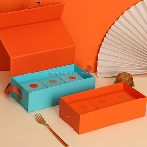 Bán buôn tùy chỉnh sang trọng hộp giấy cứng nhắc tạo nên bao bì hộp với nắp từ Phù Dâu hộp quà tặng với Ribbon - Product Image 6