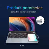 Nuevo Ordenador de pantalla táctil IPS de 15,6 pulgadas + 7 pulgadas PC Intel Celeron N100 portátil Win 11 portátil de negocios