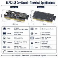 Placa de Desarrollo ESP32-S3, Kit de Desarrollo USB Tipo-C, Módulo Inalámbrico WiFi de Doble Núcleo N16R8 para Proyectos de Robótica e IoT