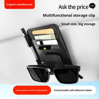 Clip de suspension universel 3 en 1 pour l'intérieur de la voiture Clip de suspension en forme de rectangle pour lunettes de soleil Organisateur de reçus Clip pour visière