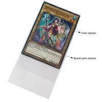Sleeves de cartes transparentes mates de qualité supérieure, sleeves de cartes de jeu personnalisées Yugioh, 64x89 mm, sleeves de cartes en plastique pour le trading