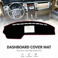 Pour Ford F-150 2009 2010 2011 2012 2013 2014 Housse de tableau de bord de voiture Accessoires intérieurs Coussin d'isolation thermique Housse de protection