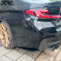 Pour BMW Série 5 G30/G38, jupes latérales en fibre de carbone véritable style FD sur le pare-chocs arrière, modification et mise à niveau 2017-2020