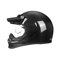 Casque de moto intégral rétro en fibre de carbone 12K certifié 3C LDQ HX-517, fermeture rapide, design élégant