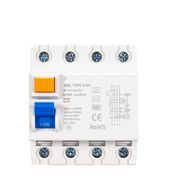 Chargeur de véhicule électrique 4P RCBO TYPE A-EV R80 40A 30mA Disjoncteur différentiel anti-fuite à la terre CC pour usage industriel et domestique