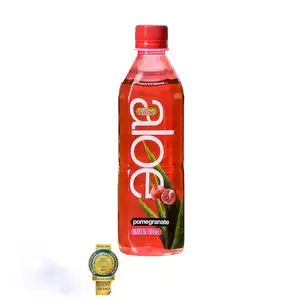 Viloe 500ml Aloe Vera hữu cơ 100% trái cây lựu hương vị mềm uống với bột giấy