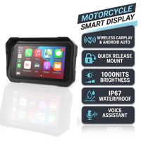 Bestsonic Pantalla Inteligente CarPlay de 5 Pulgadas Compatible con Todas las Motocicletas, Antirrobo, Fácil Instalación en 60 Segundos, Sistema de Navegación