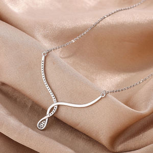 مجوهرات أدوادو الفاخرة بالجملة، قلادات خانقة من الفضة الإسترلينية عيار 925 مطلية بالذهب الأبيض، مرصعة بالموسانيت VVS GRA بحجم 1 مم و1.2 مم - Product Image 5