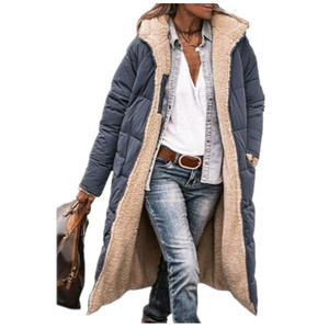 Parka d'hiver pour femmes coupe-vent en fourrure longue capuche zippée doublé polaire <span class=keywords><strong>manteau</strong></span> de <span class=keywords><strong>neige</strong></span> chaud vestes pour femmes - Product Image 1