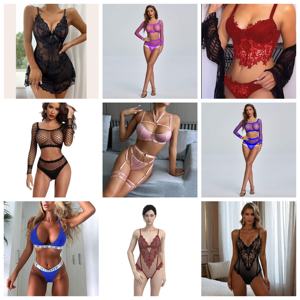 Olgun Kadınlar İçin Seksi Şeffaf Dantel Body İç Çamaşırı Teddy Bikini Nefes Alabilen Çevre Dostu Hafif Kontrol Toptan Fiyat - Product Image 6