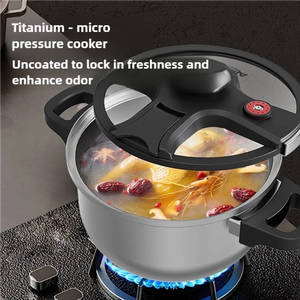 หม้อหุงข้าวแรงดันสูงไมโครไททาเนียม5L 304สแตนเลสฝาแก้วปรุงอาหารแรงดันต่ำสำหรับใช้ในครัวเรือน - Product Image 6
