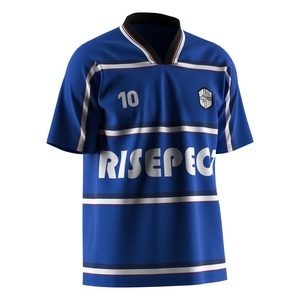Maillot de football à col polo en V, conçu avec une construction respirante et à séchage rapide, et options de logo personnalisé pour les matchs de ligue - Product Image 5
