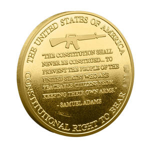 Moneda Conmemorativa <span class=keywords><strong>de</strong></span> Metal en Stock, Recuerdo Personalizado con el Tema del Segundo Enmienda, Citas <span class=keywords><strong>de</strong></span> Samuel Adams - Product Image 3