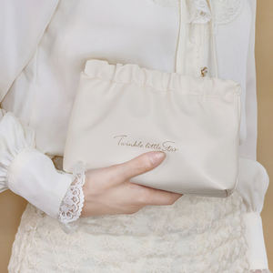 Pochette <span class=keywords><strong>Trucchi</strong></span> Plissettata in Pelle PU, Borsa da Viaggio Portatile e Impermeabile, Custodia per Chiavi, Rossetti e Piccoli Oggetti - Product Image 3