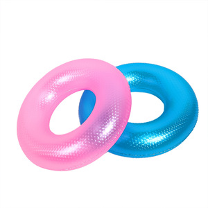 Nuevo Flotador de Piscina Inflable <span class=keywords><strong>Doble</strong></span> de PVC Ecológico de 60 cm, Color Azul Sólido Transparente, para Niños - Product Image 2
