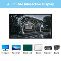 Tableau interactif d'enseignement scolaire en salle 75/85 pouces Android/Windows Edla 4K UHD, tableau blanc interactif AI pour adolescents