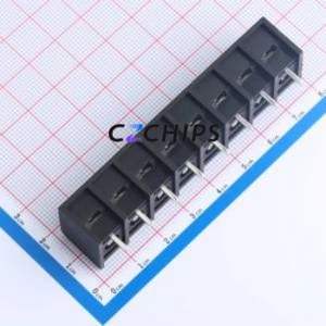 MXHB9500-9.5-08P-BK01-Cu-S-A Barrier Terminal Block Through hole,P=9.5mm Connector Three Sides 9.5mm 1x8P Straight Pin - Product Image 2