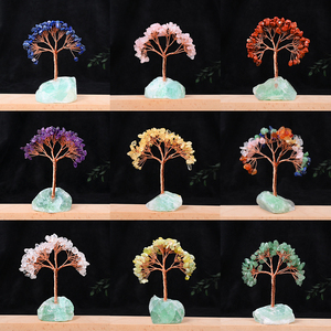 Wholesale Healing Crystal Craft 7 Chakra <b>Tree</b> Raw Stone Base Crystal Chips <b>Tree</b> for Christmas - Product Image 4