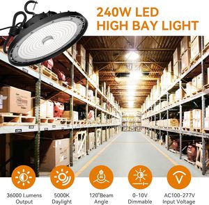 ไฟไฮเบย์ LED UFO ประหยัดพลังงาน 160lm/w กำลังไฟ 100W 150W 200W 240W - Product Image 4